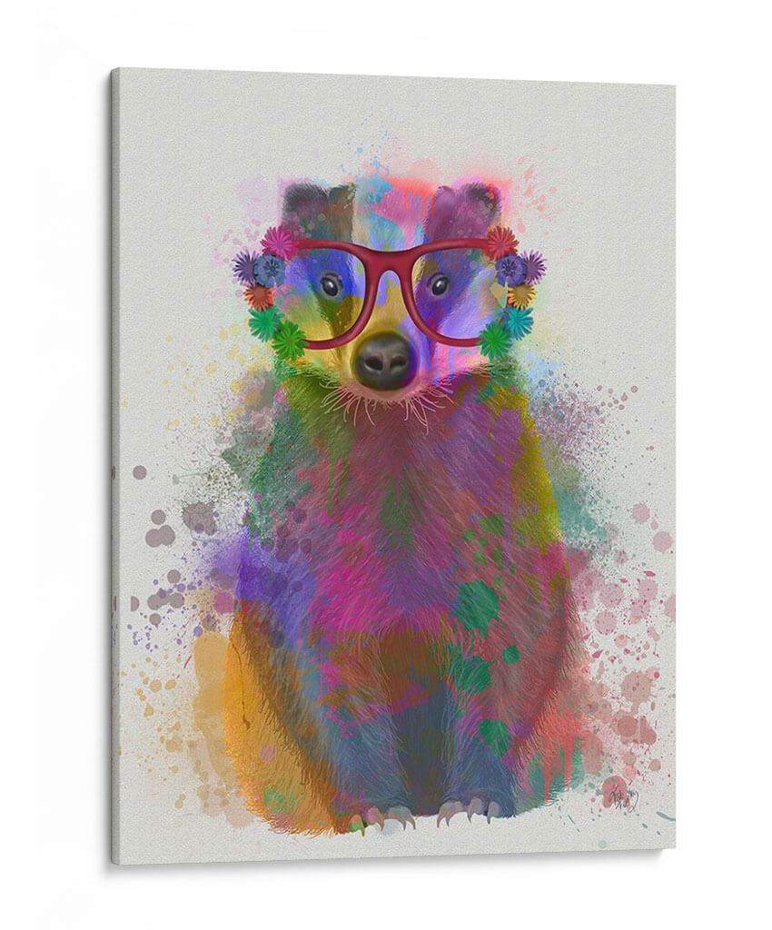 Splash Del Arco Iris De Badger - Fab Funky | Cuadro decorativo de Canvas Lab