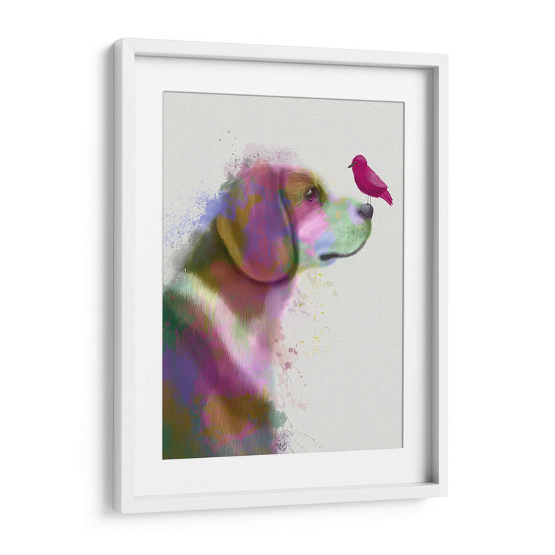 Beagle Rainbow Splash - Fab Funky | Cuadro decorativo de Canvas Lab