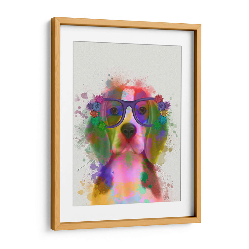 Beagle Rainbow Splash 2 - Fab Funky | Cuadro decorativo de Canvas Lab