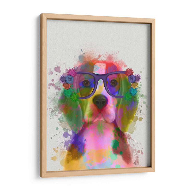 Beagle Rainbow Splash 2 - Fab Funky | Cuadro decorativo de Canvas Lab