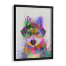 Splash Del Arco Iris Husky - Fab Funky | Cuadro decorativo de Canvas Lab