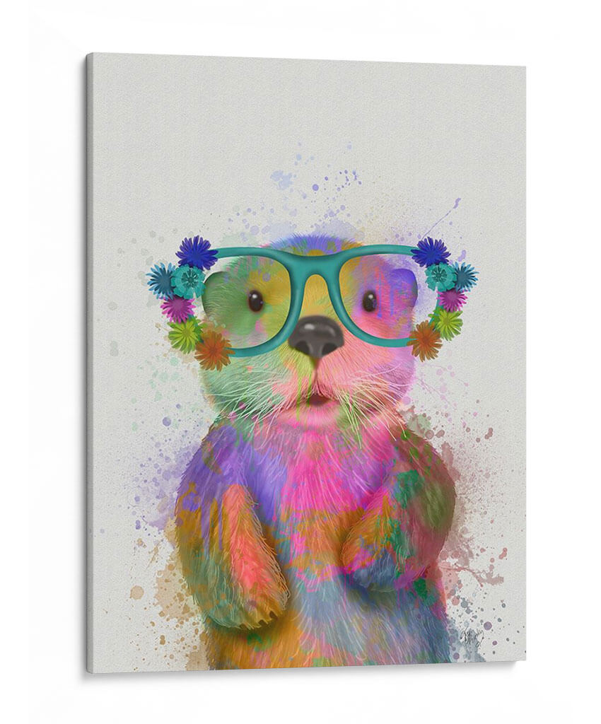 Splash De Arco Iris De Otter - Fab Funky | Cuadro decorativo de Canvas Lab