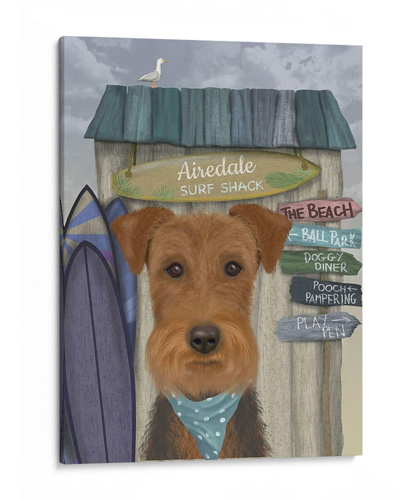 Airedale Surf Shack - Fab Funky | Cuadro decorativo de Canvas Lab