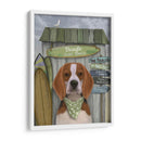 Beagle Surf Shack - Fab Funky | Cuadro decorativo de Canvas Lab