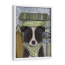 Border Collie, Blanco Y Negro, Shack Surf - Fab Funky | Cuadro decorativo de Canvas Lab
