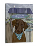 Chocolate Labrador Surf Shack - Fab Funky | Cuadro decorativo de Canvas Lab
