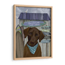 Chocolate Labrador Surf Shack - Fab Funky | Cuadro decorativo de Canvas Lab