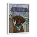Chocolate Labrador Surf Shack - Fab Funky | Cuadro decorativo de Canvas Lab