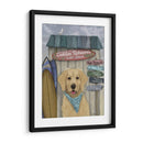 Golden Retriever Surf Shack - Fab Funky | Cuadro decorativo de Canvas Lab