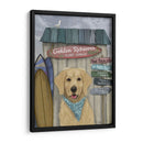 Golden Retriever Surf Shack - Fab Funky | Cuadro decorativo de Canvas Lab