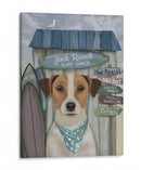 Jack Russell Surf Shack - Fab Funky | Cuadro decorativo de Canvas Lab