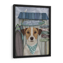 Jack Russell Surf Shack - Fab Funky | Cuadro decorativo de Canvas Lab