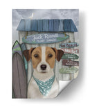 Jack Russell Surf Shack - Fab Funky | Cuadro decorativo de Canvas Lab