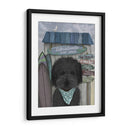 Labradoodle, Negro, Choza De Surf - Fab Funky | Cuadro decorativo de Canvas Lab