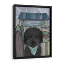 Labradoodle, Negro, Choza De Surf - Fab Funky | Cuadro decorativo de Canvas Lab