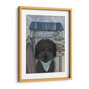 Labradoodle, Negro, Choza De Surf - Fab Funky | Cuadro decorativo de Canvas Lab