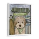 Labradoodle, Crema, Choza De Surf - Fab Funky | Cuadro decorativo de Canvas Lab