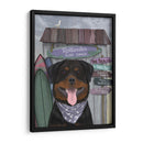 Rottweiller Surf Shack - Fab Funky | Cuadro decorativo de Canvas Lab