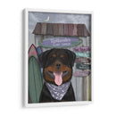 Rottweiller Surf Shack - Fab Funky | Cuadro decorativo de Canvas Lab