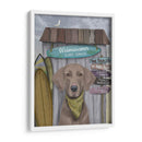 Weimaraner Surf Shack - Fab Funky | Cuadro decorativo de Canvas Lab