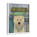 Wheaten Terrier Surf Shack - Fab Funky | Cuadro decorativo de Canvas Lab