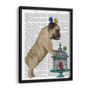 Pug Y Birdcage - Fab Funky | Cuadro decorativo de Canvas Lab