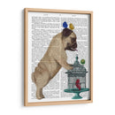 Pug Y Birdcage - Fab Funky | Cuadro decorativo de Canvas Lab