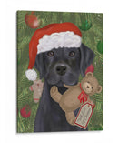 Navidad Black Labrador Y Teddy - Fab Funky | Cuadro decorativo de Canvas Lab