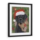 Navidad Black Labrador Y Teddy - Fab Funky | Cuadro decorativo de Canvas Lab