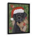 Navidad Black Labrador Y Teddy - Fab Funky | Cuadro decorativo de Canvas Lab