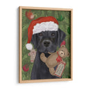 Navidad Black Labrador Y Teddy - Fab Funky | Cuadro decorativo de Canvas Lab