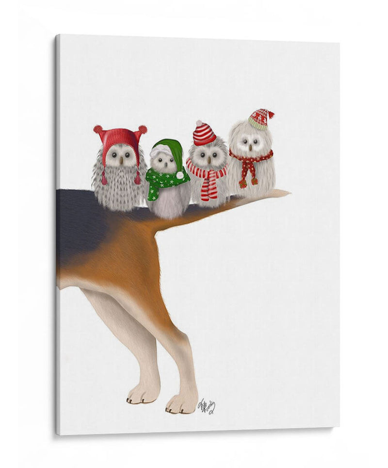 Navidad Bummer Owls - Fab Funky | Cuadro decorativo de Canvas Lab