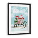 Navidad Navidad Buho Trineo - Fab Funky | Cuadro decorativo de Canvas Lab