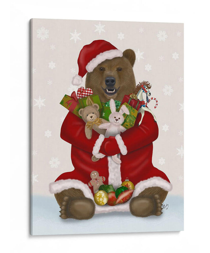 Navidad Navidad Presente Oso Abrazo - Fab Funky | Cuadro decorativo de Canvas Lab