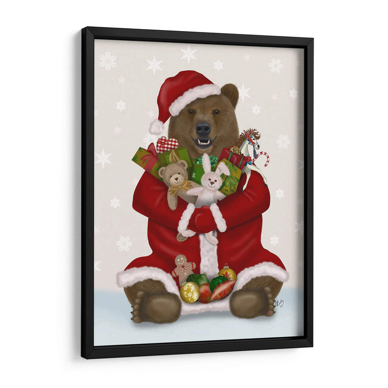 Navidad Navidad Presente Oso Abrazo - Fab Funky | Cuadro decorativo de Canvas Lab