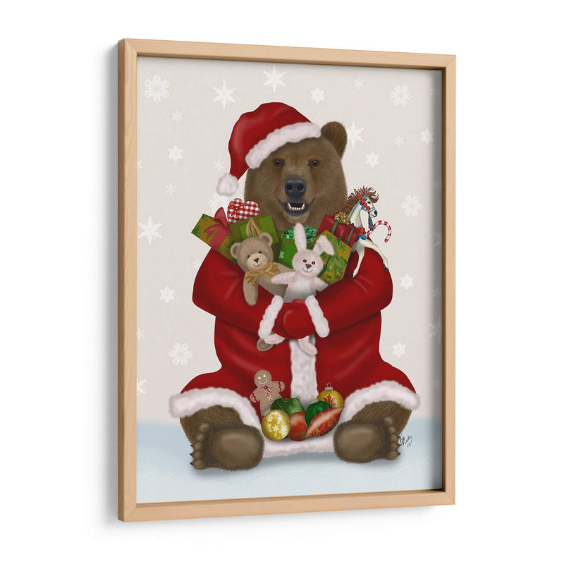 Navidad Navidad Presente Oso Abrazo - Fab Funky | Cuadro decorativo de Canvas Lab