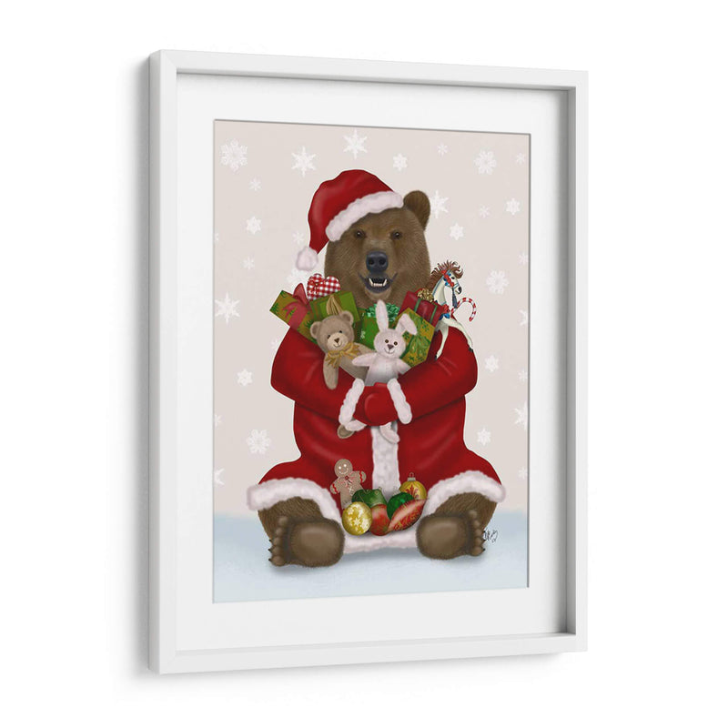 Navidad Navidad Presente Oso Abrazo - Fab Funky | Cuadro decorativo de Canvas Lab