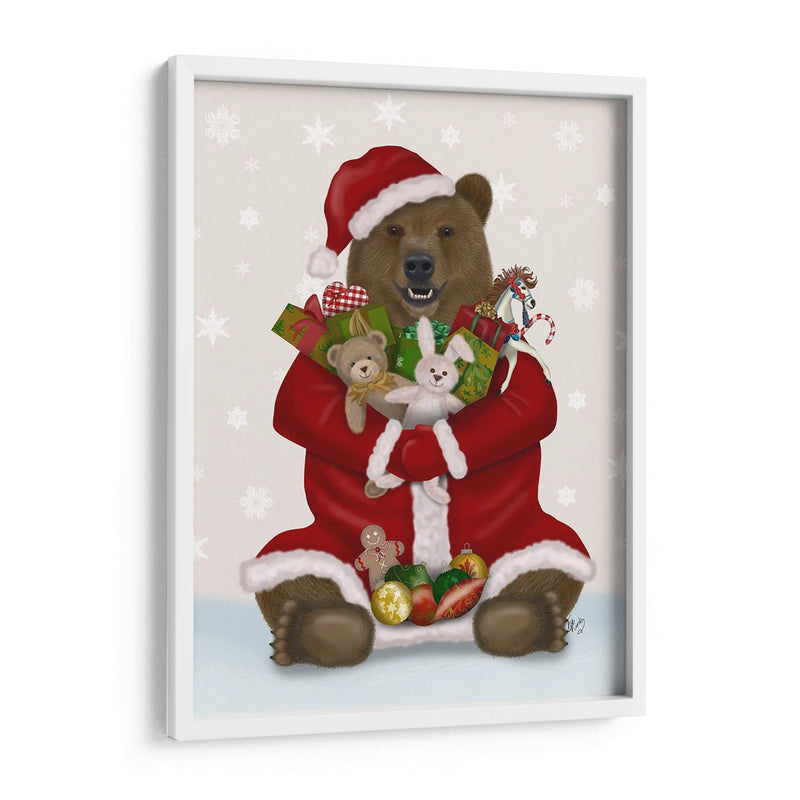 Navidad Navidad Presente Oso Abrazo - Fab Funky | Cuadro decorativo de Canvas Lab