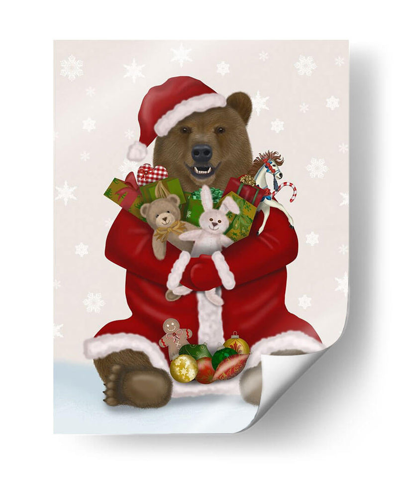 Navidad Navidad Presente Oso Abrazo - Fab Funky | Cuadro decorativo de Canvas Lab