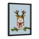 Navidad Mullido Búho Y Astas - Fab Funky | Cuadro decorativo de Canvas Lab