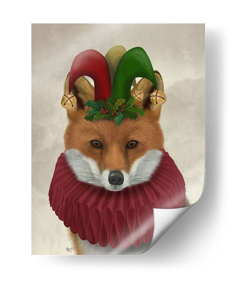 Navidad Foxy Christmas Fool - Fab Funky | Cuadro decorativo de Canvas Lab