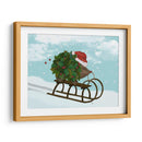 Navidad Holly Hedgehog Sledding - Fab Funky | Cuadro decorativo de Canvas Lab