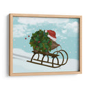 Navidad Holly Hedgehog Sledding - Fab Funky | Cuadro decorativo de Canvas Lab