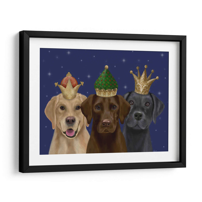 Labradores De Navidad, Tres Reyes - Fab Funky | Cuadro decorativo de Canvas Lab