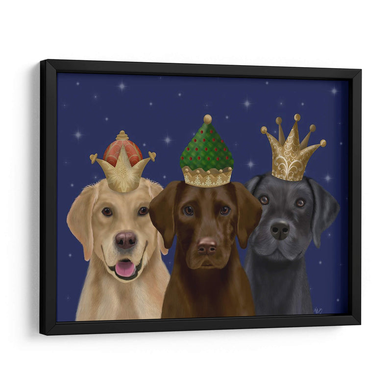 Labradores De Navidad, Tres Reyes - Fab Funky | Cuadro decorativo de Canvas Lab