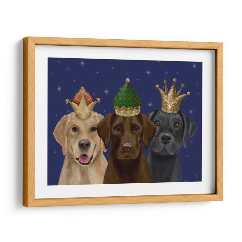 Labradores De Navidad, Tres Reyes - Fab Funky | Cuadro decorativo de Canvas Lab