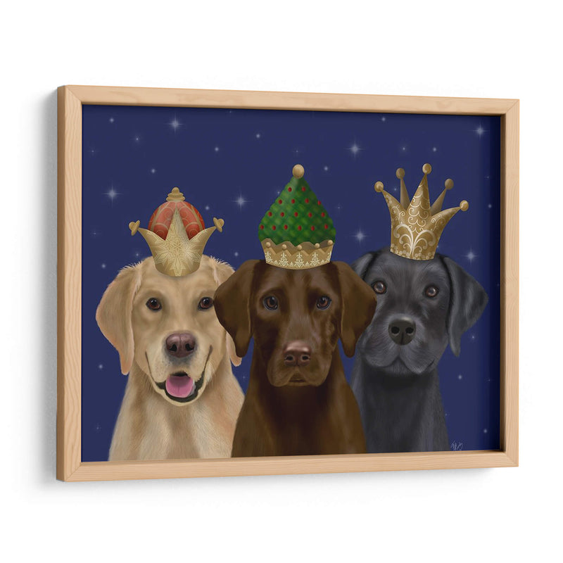 Labradores De Navidad, Tres Reyes - Fab Funky | Cuadro decorativo de Canvas Lab