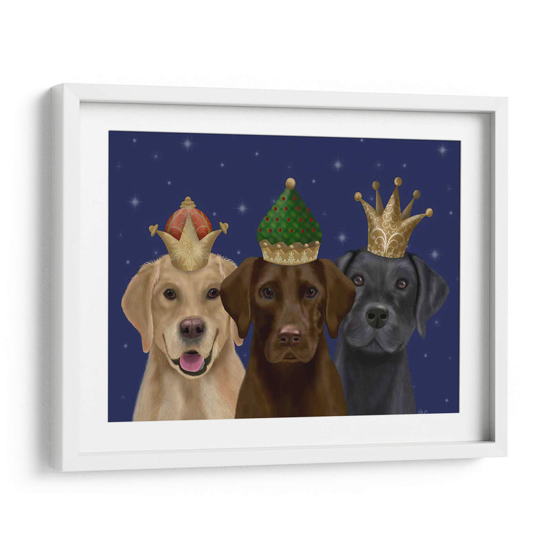 Labradores De Navidad, Tres Reyes - Fab Funky | Cuadro decorativo de Canvas Lab