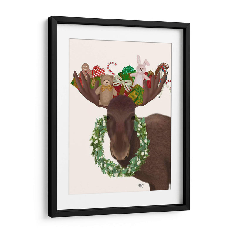 Christmas Moose Y Regalos De Navidad - Fab Funky | Cuadro decorativo de Canvas Lab