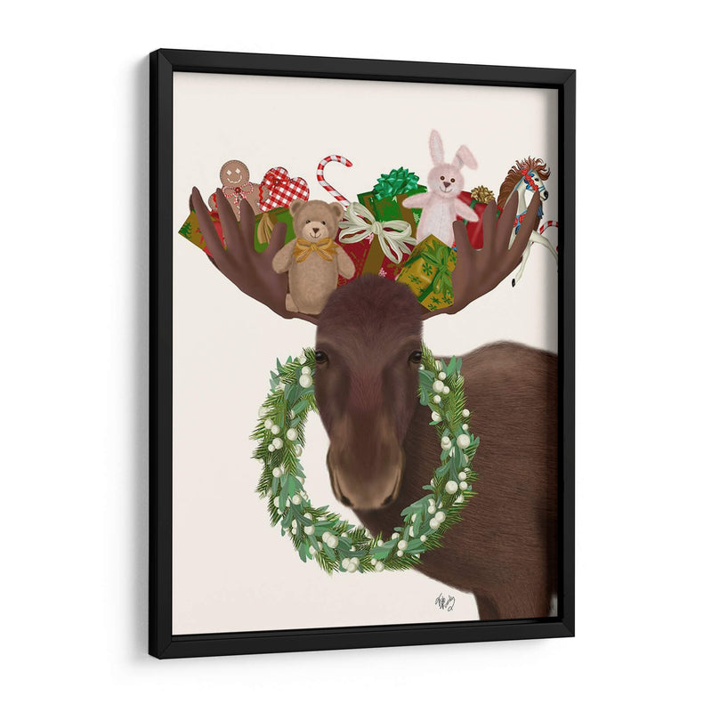 Christmas Moose Y Regalos De Navidad - Fab Funky | Cuadro decorativo de Canvas Lab